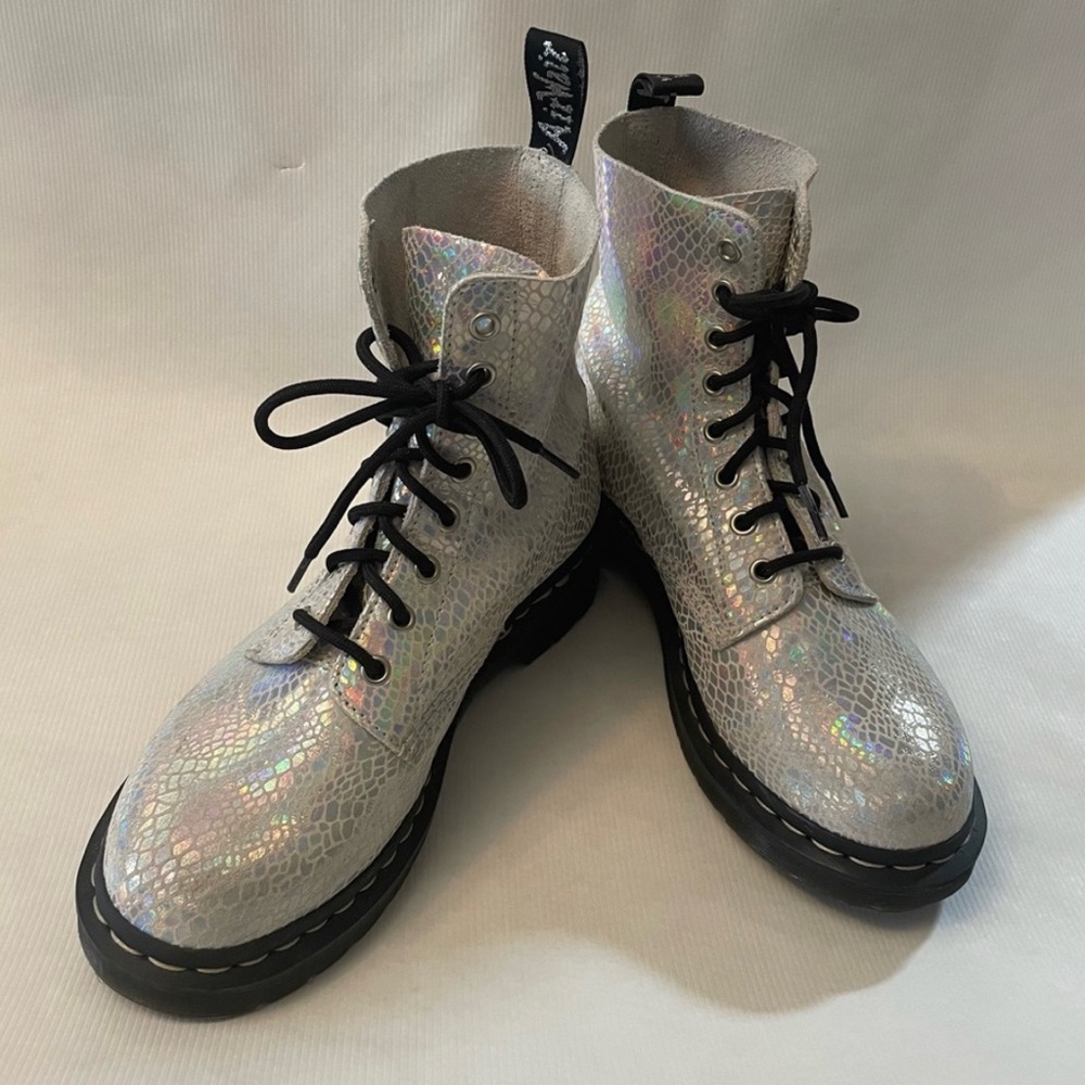 (Reserved) Dr Martens 1460 Pascal silver snake pattern